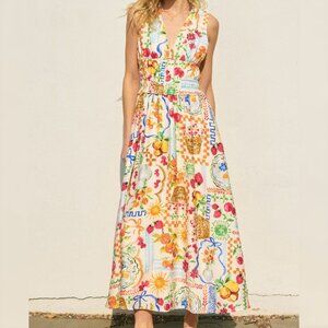COMING SOON OFF THE MARKET PATTERNED MAXI DRESS